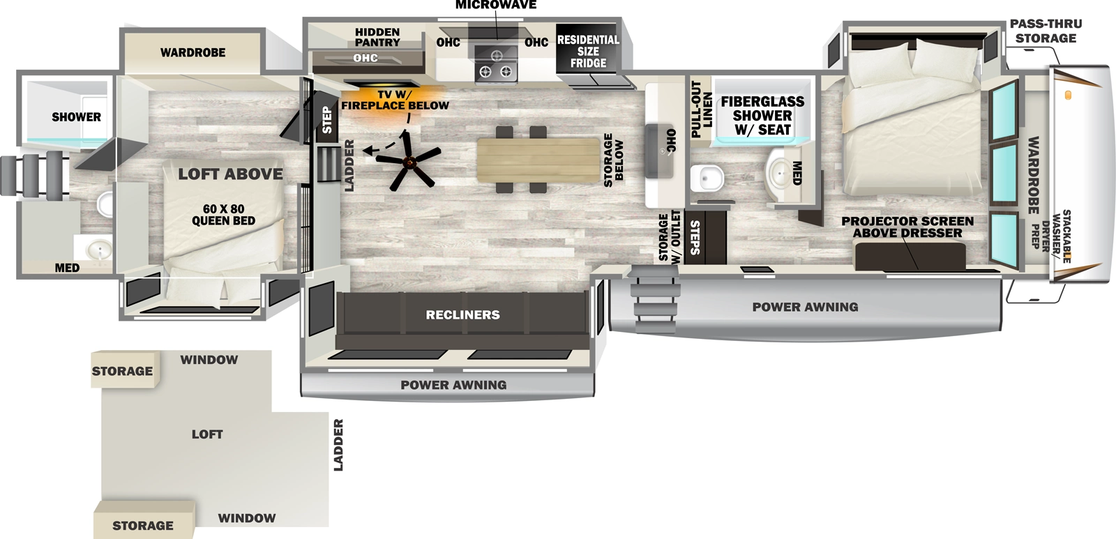 Sabre 36DBB Floorplan